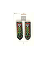 Sandals Black - Cotton Straps - Beads Accessory - Fairtrade - Quetzal Artisan