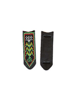 Sandals Black - Cotton Straps - Beads Accessory - Fairtrade - Quetzal Artisan