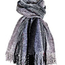 Scarf Black Grey - Organic Bamboo - Beautiful and Fairtrade - Quetzal Artisan