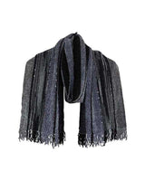 Scarf Black Grey - Handmade of Organic Bamboo - Fairtrade - Quetzal Artisan