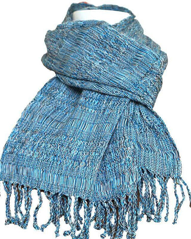 Scarf Aquamarine - Natural Dyes - Ecofriendly & Fairtrade - Quetzal Artisan