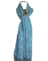 Scarf Aquamarine - Natural Dyes - Ecofriendly & Fairtrade - Quetzal Artisan