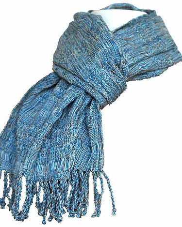 Scarf Aquamarine - Natural Dyes - Ecofriendly & Fairtrade - Quetzal Artisan