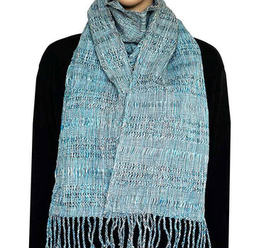 Scarf Aquamarine - Natural Dyes - Ecofriendly & Fairtrade - Quetzal Artisan