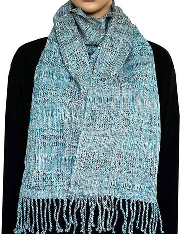 Scarf Aquamarine - Natural Dyes - Ecofriendly & Fairtrade - Quetzal Artisan