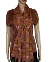 Scarf Brown - Cotton - Natural dyes - Ecofriendly & Fair - Quetzal Artisan