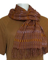 Scarf Brown - Cotton - Natural dyes - Ecofriendly & Fair - Quetzal Artisan