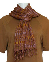 Scarf Brown - Cotton - Natural dyes - Ecofriendly & Fair - Quetzal Artisan