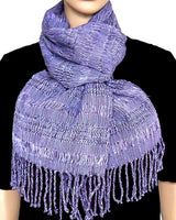 Scarf Lilac - Natural dyes - Handwoven - Ecofriendly & Fair - Quetzal Artisan