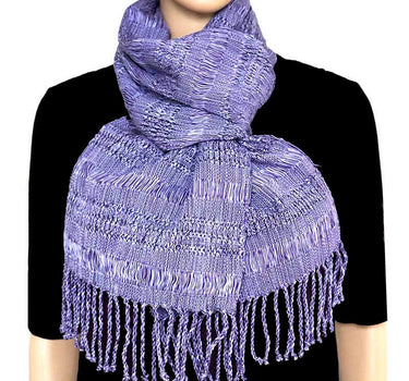 Scarf Lilac - Natural dyes - Handwoven - Ecofriendly & Fair - Quetzal Artisan