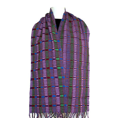 Scarf Purple Green - Natural Dyes