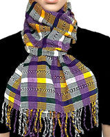 Scarf Purple Yellow - Natural Dyes - Ecofriendly & Fairtrade - Quetzal Artisan