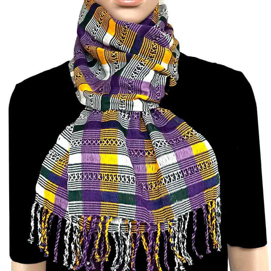 Scarf Purple Yellow - Natural Dyes