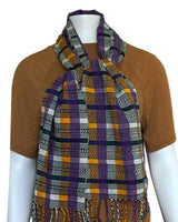 Scarf Purple Yellow - Natural Dyes - Ecofriendly & Fairtrade - Quetzal Artisan