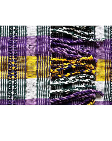 Scarf Purple Yellow - Natural Dyes - Ecofriendly & Fairtrade - Quetzal Artisan