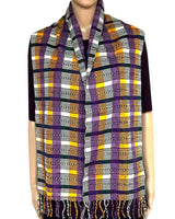 Scarf Purple Yellow - Natural Dyes - Ecofriendly & Fairtrade - Quetzal Artisan