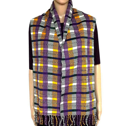 Scarf Purple Yellow - Natural Dyes