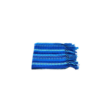 Scarf Blues with Fringes - Handmade - Beautiful and Fair - Quetzal Artisan