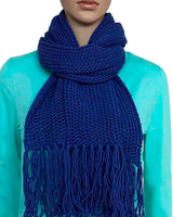 Scarf and Hat Blue - Merino Wool and Bio Cotton - Soft & Warm - Quetzal Artisan