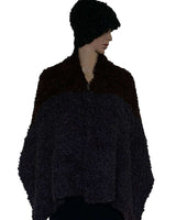 Scarf and Hat Boucle Charcoal - Alpaca Wool - Stylish & Warm - Quetzal Artisan