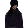 Scarf and Hat Boucle Charcoal - Alpaca Wool - Stylish & Warm - Quetzal Artisan