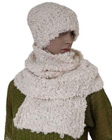 Scarf and Hat Boucle Natural - Handmade, Stylish and Warm - Quetzal Artisan