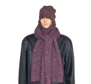 Scarf and Hat Mulberry - For Men - Fashionable, Soft & Warm - Quetzal Artisan