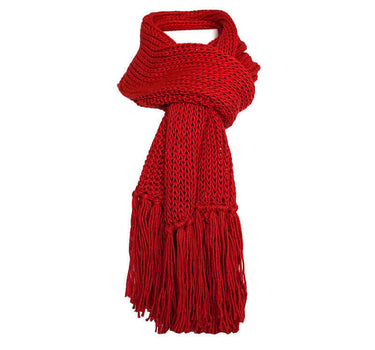 Scarf and Hat Red - Handmade - Merino Wool & Organic Cotton - Quetzal Artisan