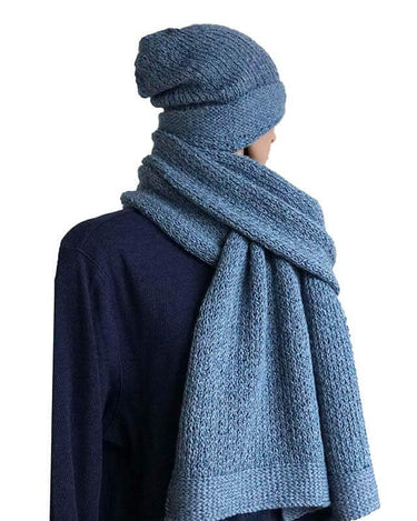 Scarf and Hat Sea Foam - For Men - Fashionable and Warm - Quetzal Artisan