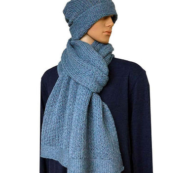 Scarf and Hat Sea Foam - For Men - Fashionable and Warm - Quetzal Artisan