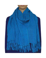 Shawl Light Blue - Natural Dyes - Ecofriendly and Fairtrade - Quetzal Artisan