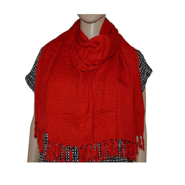 Shawl Red - Natural Dyes - Stylish, Ecofriendly & Fairtrade - Quetzal Artisan