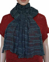 Shawl Blue Ink - Pima Cotton - Lightweight and Fashionable - Quetzal Artisan