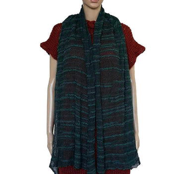 Shawl Blue Ink - Pima Cotton - Lightweight and Fashionable - Quetzal Artisan