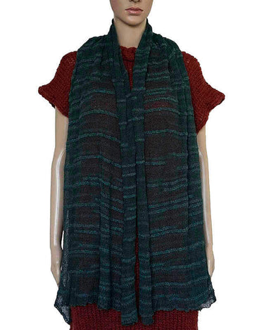 Shawl Blue Ink - Pima Cotton - Lightweight and Fashionable - Quetzal Artisan