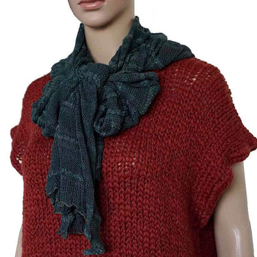 Shawl Blue Ink - Handmade Thin Lightweight and Versatile - Quetzal Artisan