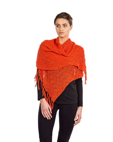 Shawl Cotton Flamme - Handmade with Organic Pima Cotton - Quetzal Artisan