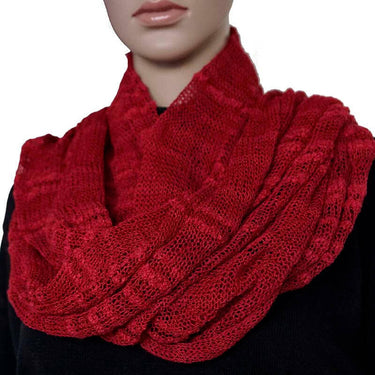 Shawl Crimson Red - Handmade Thin Lightweight and Versatile - Quetzal Artisan