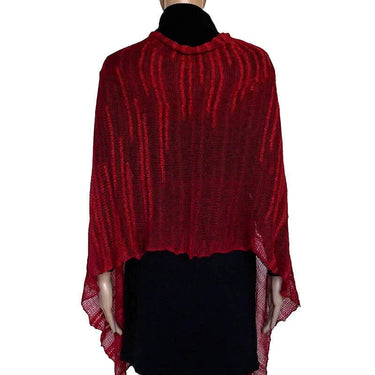Shawl Crimson Red - Handmade Thin Lightweight and Versatile - Quetzal Artisan