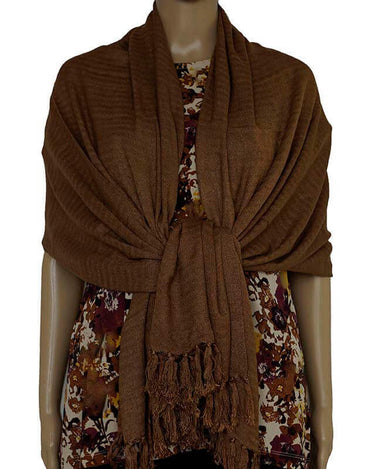 Shawl Dark Brown - Natural Dyes - Beautiful, Eco & Fairtrade - Quetzal Artisan