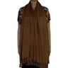 Shawl Dark Brown - Natural Dyed - Ecofriendly and Fairtrade - Quetzal Artisan