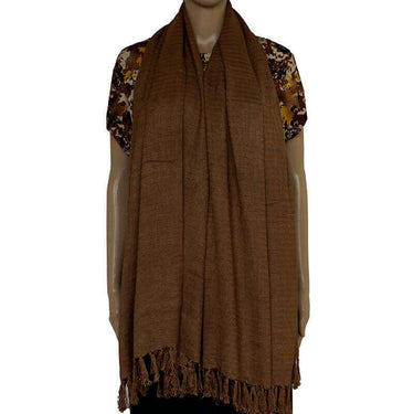 Shawl Dark Brown - Natural Dyed - Ecofriendly and Fairtrade - Quetzal Artisan