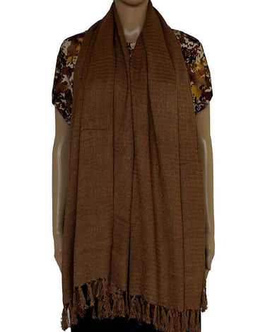 Shawl Dark Brown - Natural Dyes - Beautiful, Eco & Fairtrade - Quetzal Artisan