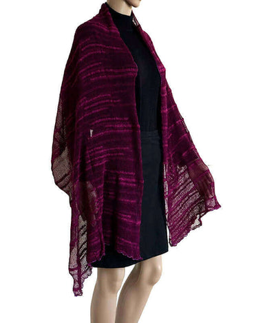 Shawl Fuchsia - Pima Cotton and Bamboo - Lovely and Versatile - Quetzal Artisan