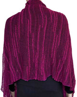 Shawl Fuchsia - Handmade Thin Scarf Versatile & Lightweight  - Quetzal Artisan