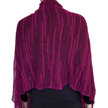 Shawl Fuchsia - Handmade Thin Scarf Versatile & Lightweight  - Quetzal Artisan