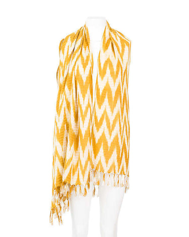 Shawl Golden Yellow Waves - Stylish, Ecofriendly & Fairtrade - Quetzal Artisan