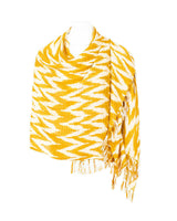 Shawl Golden Yellow Waves - Stylish, Ecofriendly & Fairtrade - Quetzal Artisan