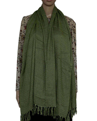 Shawl Green Olive - Natural Dyes - Ecofriendly and Fairtrade - Quetzal Artisan