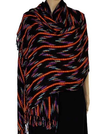 Shawl Jaspe Sunset - Natural Dyes - Ecofriendly & Fairtrade - Quetzal Artisan